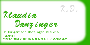 klaudia danzinger business card